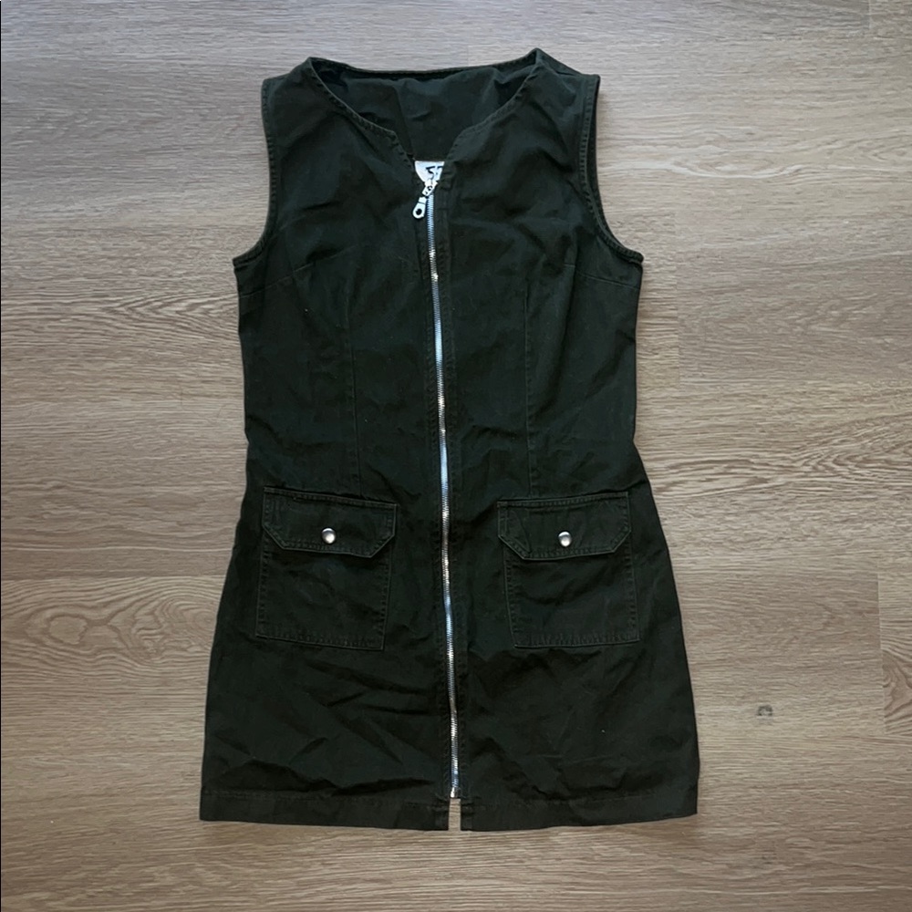 Vintage 5.7.9 Zip-Up Dress 100% Cotton
